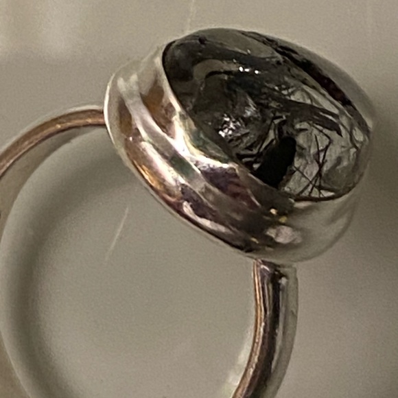 925 Strrling Silver Rutilated Quartz size 6 - Picture 8 of 10
